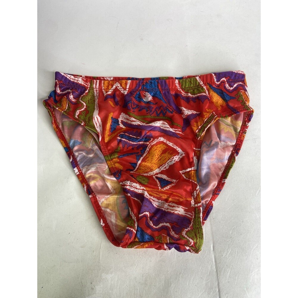 VTG Picopi Mens Size S Low Rise Polyester Fashion Print Brief Underwear 1 Piece